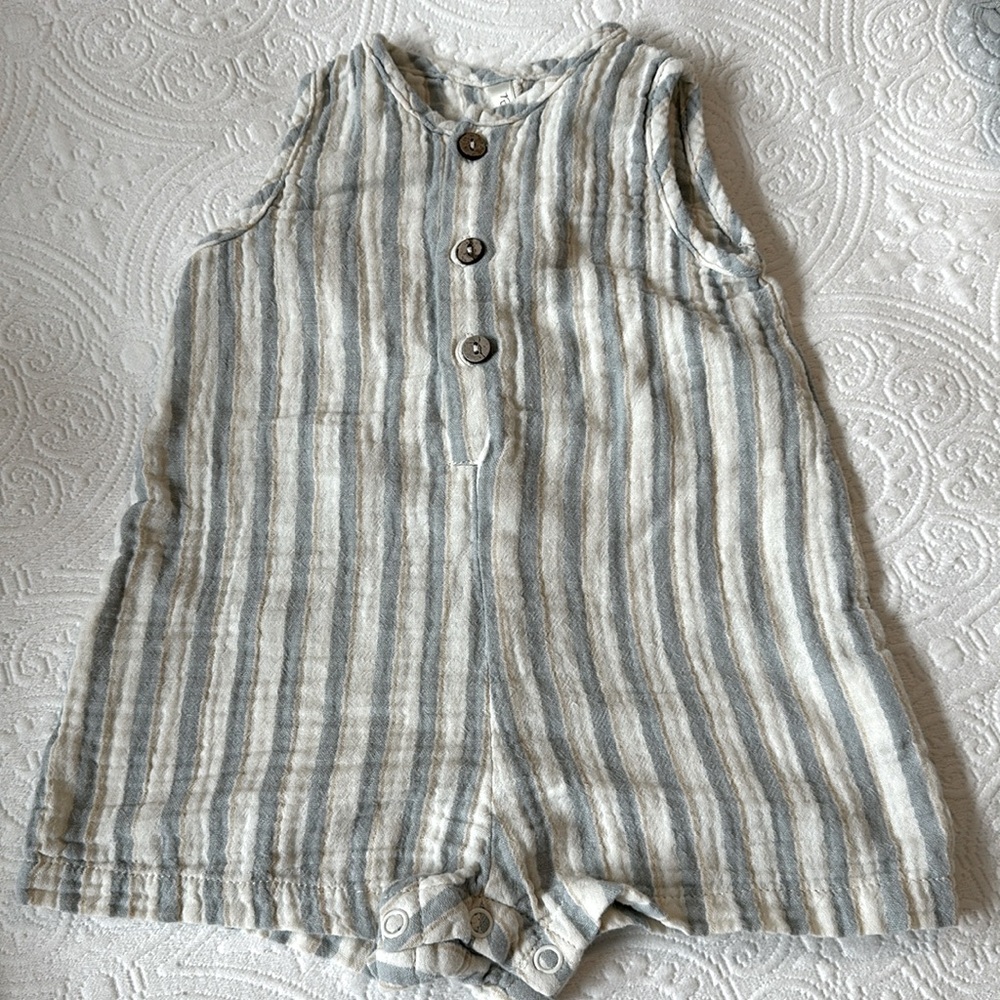 Rylee + Cru striped outfit 3-6mo